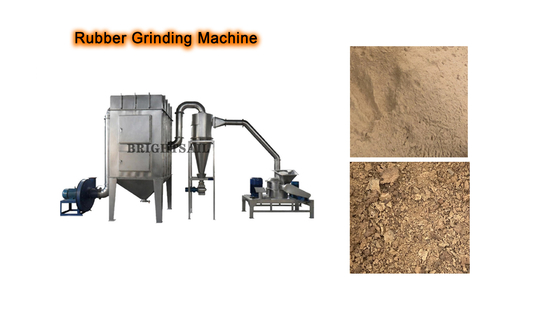 آلة تكسير جزيئات المطاط من الفولاذ المقاوم للصدأ SUS304 2500 Mesh 100 - 4000 Kg/H